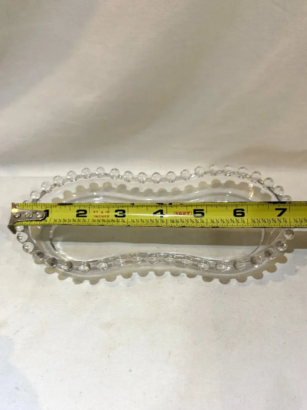 Imperial Clear Glass Candlewick Tray for Creamer Sugar Tray ONLY
